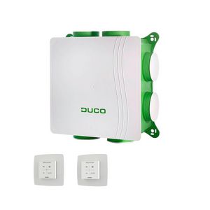 Woonhuisventilator DucoBox Silent-2.0 incl.  RF/Bat bediening + CO₂ sensor met bediening