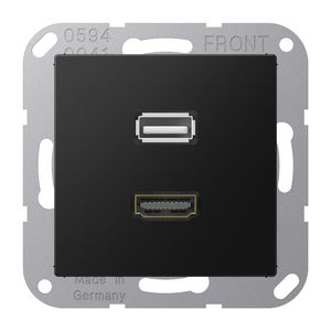 Afdekking A500 matzwart voor HDMI/USB