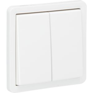 Spuitwaterdichte niet-verl. dubb. knop 10A/250Vac insteek wi