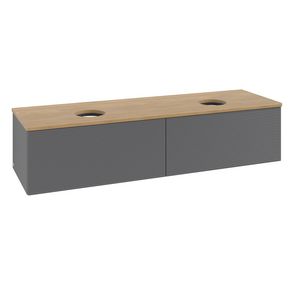 Wastafelonderkast Antao 1600x360x500mm Antr. Matt Lacquer L39111GK