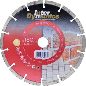 Universeel Basic+ diamantzaagblad 180mm asgat 22.23mm
