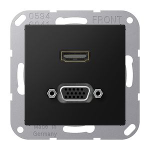 Afdekking A500 matzwart voor HDMI/VGA