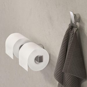 Closetrolhouder chroom dubbel zonder klep WYNK Geesa