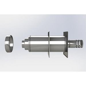 Geveldoorvoer RVS Ø200/150/100 telesc. 300-450mm geisol