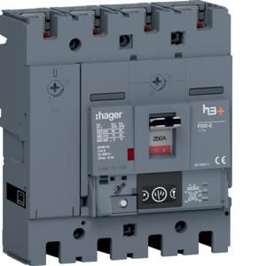 Vermogensautomaat h3+ P250 Energy 4P4D 250A 70kA boutaansl.