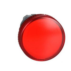 Kop voor lampje Ø22mm rond glad kapje Rood