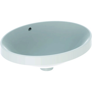 VariForm opbouwwastafel ovaal 50x40cm met overloop wit