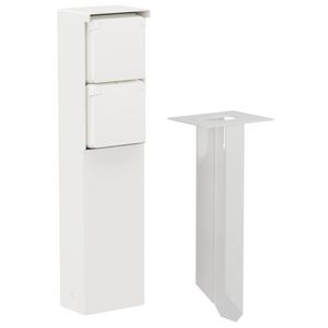 Spuitwaterdichte tuinpaal 2voudig stopcontact grondpin wit