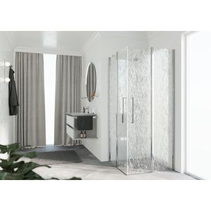 Deel Y2A 1010-1030x2000mm chroom aqua