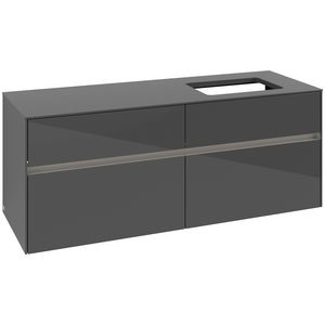 Wastafelonderkast Collaro 1400x548x500mm Glossy Grey C118B0FP