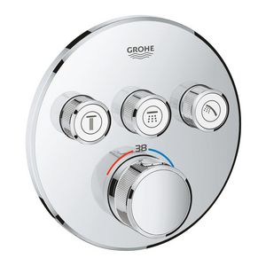 Grohtherm SMARTCONTROL afbouwdeel thermostaat chroom met omstel 3x
