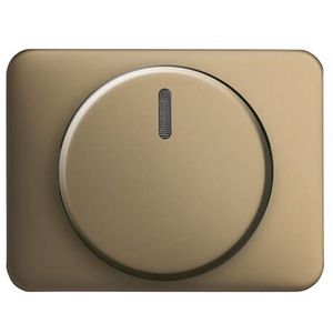 Centraalplaat + knop voor draaidimmer a-brons