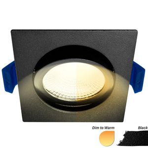 Inbouwspot led 5W WarmDim IP54 geborsteld zwart