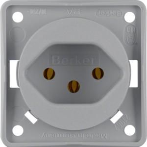 Wandcontactdoos Zwitserland type 13 berker Integro grijs