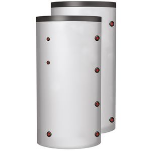 Buffervat vloermodel 100 staand inhoud 95ltr. 6 systeemaansluitingen