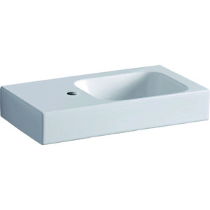 ICon fontein 53x31cm wit met kraangat links/zonder overloop afleg links