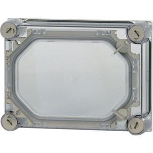 Deksel CI HxBxD=250x187.5x50mm met deur transparant
