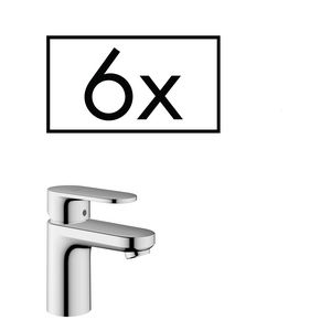 Set  a 6 wastafelmengkranen (project pack) Vernis Blend 1-hendel 70 CoolStart chroom