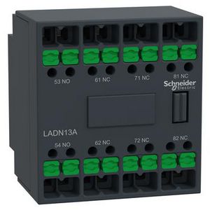 TeSys Deca Front hulpcontactblok 1NO 3NC snap-in
