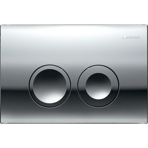 Bedieningsplaat 2-toets Delta25 ROUND chroom