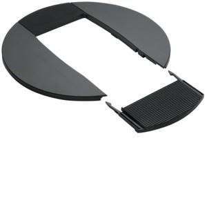 Plafondrozet voor dubbele zuil 80mm DAC zwart