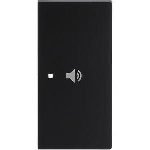 Free@Home wip 2-voudig rechts, audio volume +- art-matzwart (6237-22-45M)