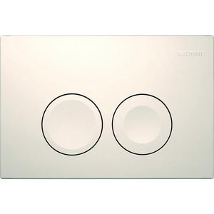 Bedieningsplaat 2-toets Delta25 ROUND Alpien wit