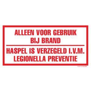 BORD 100x200 ALLEEN BIJ BRAND/VERZEGELD LEGIONELLA (809-172196)