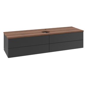 Wastafelonderkast Antao 1600x360x500mm Black Matt Lacquer K25152PD