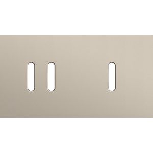 Tweevoudige afdekpl. horizontaal 71mm centerafstand een twee