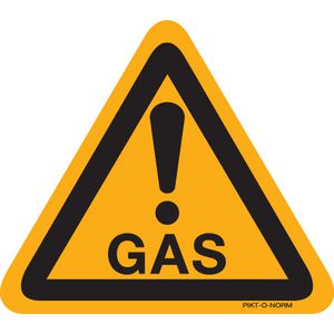 STICKER 3H090 mm GAS GEEL/ZWART (809-353163)