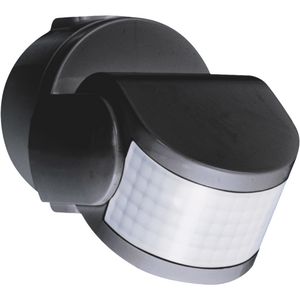 Bewegingsmelder 230V 12m 200gr. IP55 wand/plafondmont. Zwart