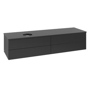 Wastafelonderkast Antao 1600x360x500mm Black Matt Lacquer K26010PD