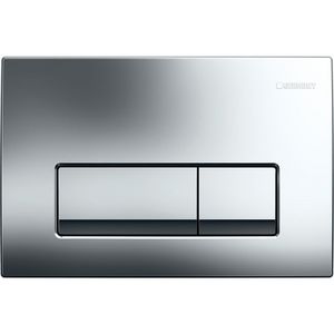 Bedieningsplaat 2-toets Delta50 SQUARE chroom VVE=10