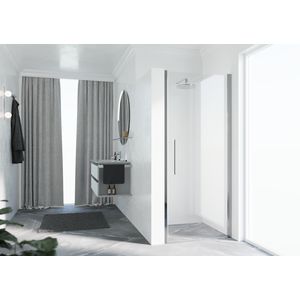 Draaideur Y21B 570-610x2000mm chroom aqua