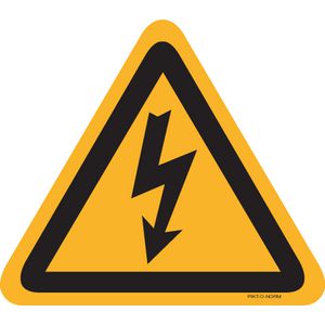 S\GEVAAR VOOR ELECTRISCHE SPAN NING,GEEL/ZWART (809-353101)