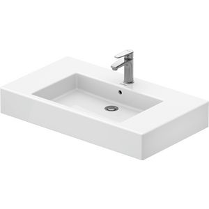 VERO #032985 wastafel 850mm wit met kraangat met overloop