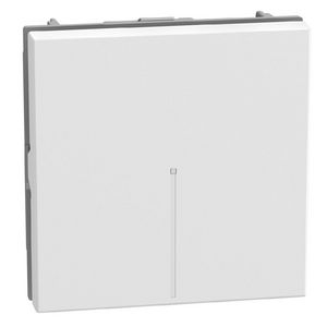 Light Now axiale drukknop NO 10A - 2 modules - wit