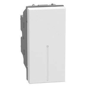 Light Now axiale drukknop NO 10A - 1 module - wit