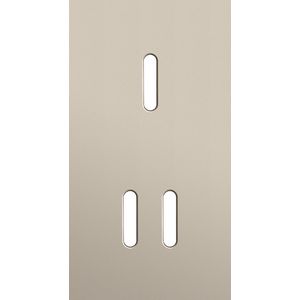 Tweevoudige afdekpl. verticaal 71mm centerafstand een enkelv