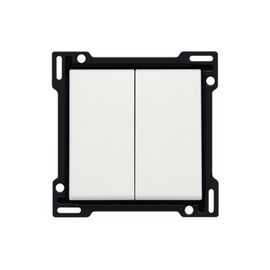 Afwerkingsset serie/wisselschakelaar + knop NO. white