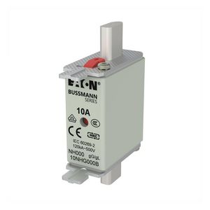 Zekering laagsp. 10A AC 500V NH000 gL/gG dubbele mel VVE=3