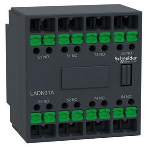 TeSys Deca Front hulpcontactblok 3NO 1NC snap-in