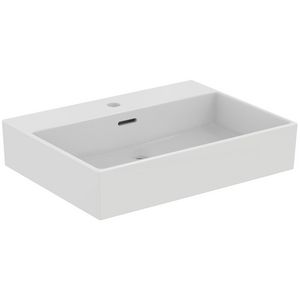 Wastafel 615x450x150mm wit 1 kraangat m. overloop Extra R053601