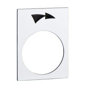 Houder 30x40mm + etiket 8x27mm Wit symbool XB4/XB5