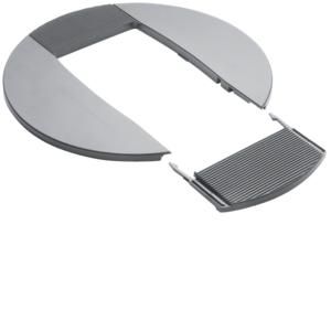 Plafondrozet voor dubbele zuil 80mm DAC lichtgrijs