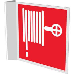 BORD HAAKS 200x200 N-L HASPEL ROOD/WIT NA-LICHTEND (809-308209)