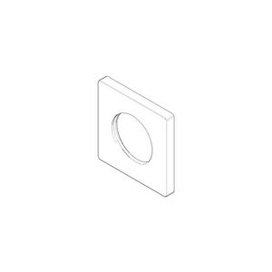 Rozet 78x78x9x45,7mm chr