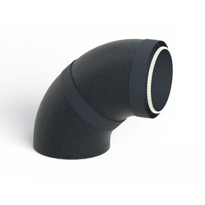 Bocht geisoleerd 90° DucoFlex Star met koppelstuk Ø180mm