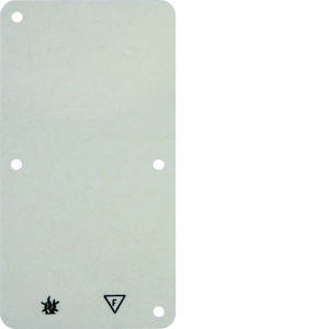 Bodemplaat brandwerend 2-v wit